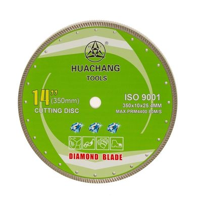 Cold Press 350mm Turbo Diamond Blade 14 In 25.4mm Bore คุณภาพสูงสำหรับกระเบื้องหินอ่อนหินแกรนิต