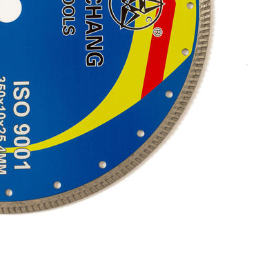 Hot Press 14inch '350×2.2/3.2×10×25.4mm High Quality Porcelain Diamond Blade65Mn Steel Body with Long Cut Life