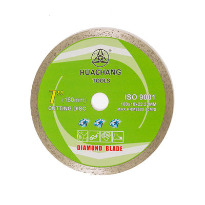 7 ในใบมีดเพชรตัดขอบเปียกแบบต่อเนื่องสำหรับตัดหินอ่อน 180x22.2mm