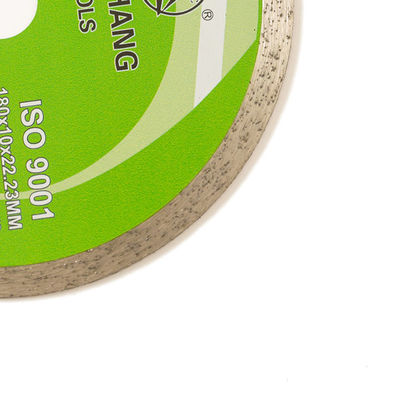 กดเย็น 7 นิ้ว 180 × 1.6 / 2.2 × 10 × 22.23 มม. ใบมีดขอบเพชรแบบต่อเนื่องสำหรับเซรามิกหินอ่อนที่มีอายุการใช้งานยาวนาน