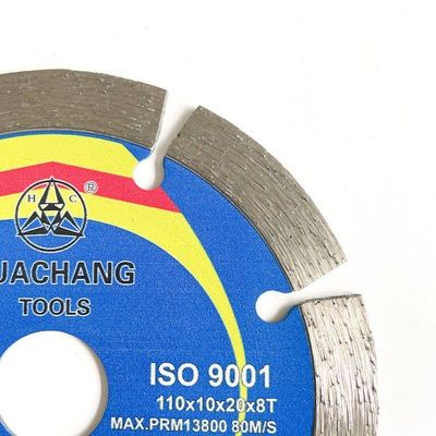 Hot Press 110 × 1.2 / 1.8 × 10 × 20 × 8T ใบเลื่อยตัดเพชรสำหรับเซรามิก, กระเบื้อง, หินแกรนิต, หินอ่อน, คอนกรีตและอิฐ