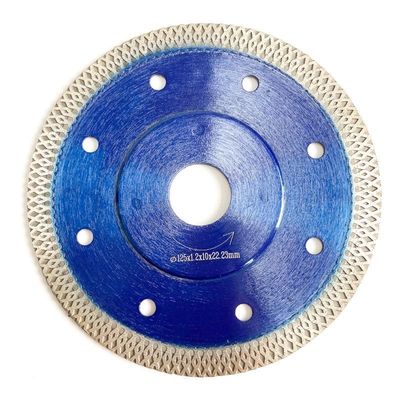 HUACHANG Hot Press 5 นิ้ว 125x0.8 / 1.2x10x22.23mm ใบเลื่อยวงเดือนเพชรสีน้ำเงินสำหรับวัตถุประสงค์ทั่วไป, เซรามิก, อิฐ