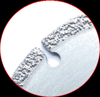 คุณภาพสูง 105 × 0.5 / 1.0 × 5 × 20 × 8T แผ่นเจียรเพชรประสานสูญญากาศสำหรับหินหินอ่อนพลาสติกเซรามิก