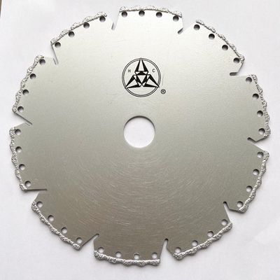 คุณภาพสูง 5 นิ้ว 125 × 1.4/2.4 × 8 × 9T × 22.23 มม. สูญญากาศ Brazed Diamond แผ่นเจียรสำหรับหินเซรามิคพลาสติกหินอ่อน