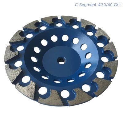 180mm Laser Welded Diamond Grinding Cup Wheel สำหรับคอนกรีต หิน วัสดุก่อสร้าง