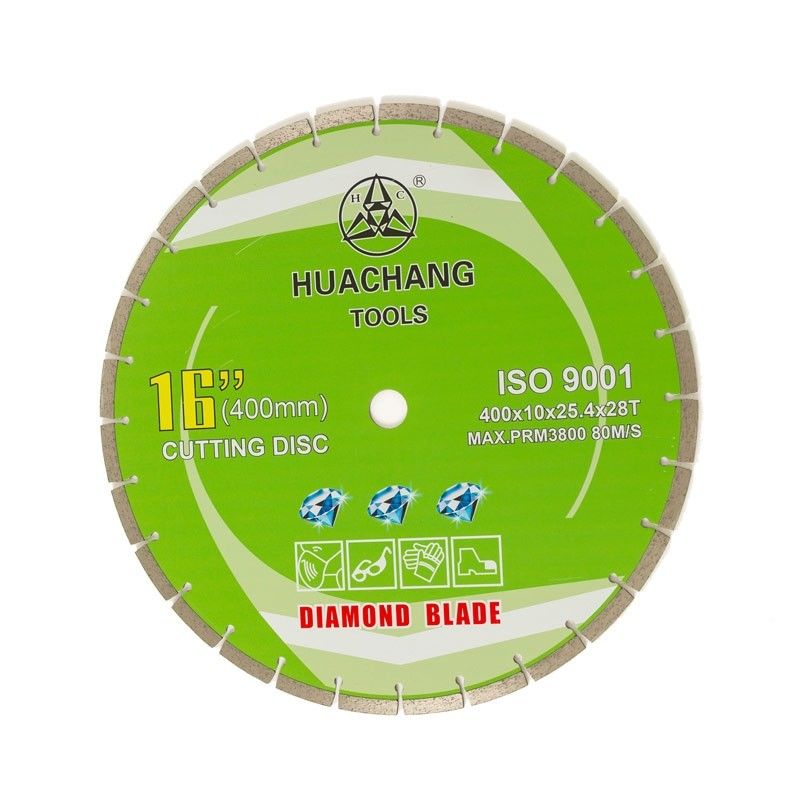 กดเย็นคุณภาพสูง 16 นิ้ว 400 × 2.6 / 3.4 × 10 × 25.4mm × 28T ใบมีดแบ่งส่วนเพชรสำหรับวัตถุประสงค์ทั่วไป, หิน