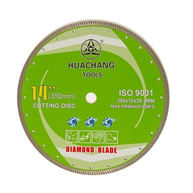 Cold Press 350mm Turbo Diamond Blade 14 In 25.4mm Bore คุณภาพสูงสำหรับกระเบื้องหินอ่อนหินแกรนิต