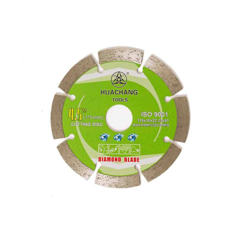 กดเย็น 4.5 นิ้ว '115 × 1.2 / 1.8 × 10 × 22.23 × 8T ใบมีดแบ่งส่วนเพชรสำหรับวัตถุประสงค์ทั่วไป หินที่มีอายุการใช้งานยาวนาน