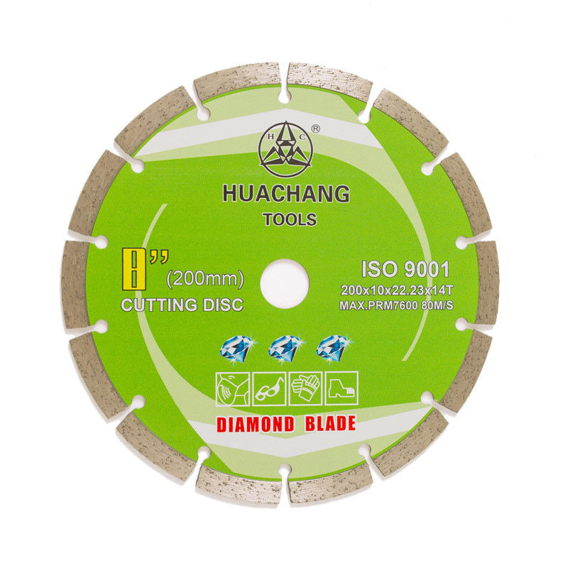กดเย็น 8 นิ้ว 200 × 1.6 / 2.2 × 10 × 22.23mm × 14T ใบมีดแบ่งส่วนเพชรสำหรับวัตถุประสงค์ทั่วไป หินและคอนกรีต