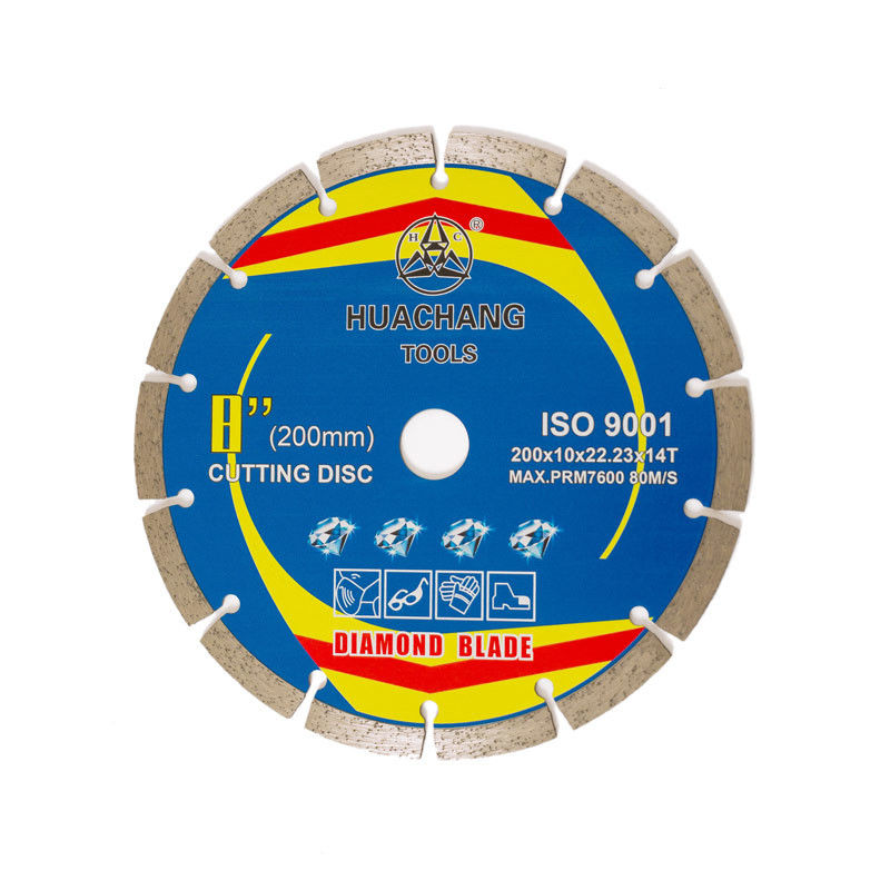 Hot Press 200 × 1.6 / 2.2 × 10 × 22.23 × 14T Diamond Saw Blade ส่วนเพชรและตัวเหล็ก 65Mn สำหรับเซรามิก, กระเบื้อง, หินแกรนิต, หินอ่อน