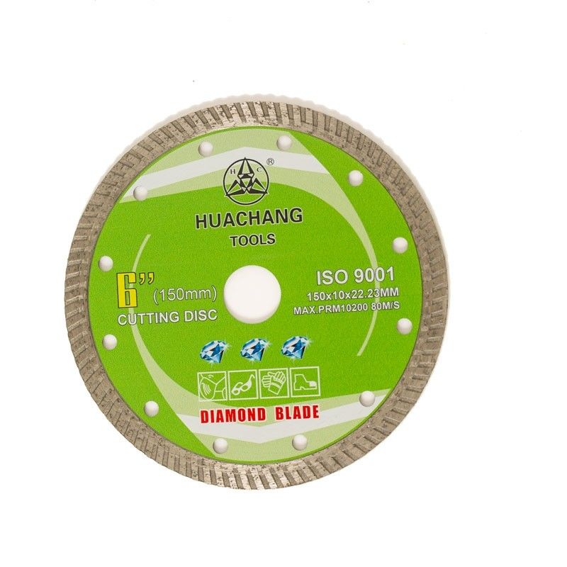 Cold Press 6inch '150×1.4/2.4×10×22.23mm Turbo Diamond Blade คุณภาพสูง For General Purpose, Ceramic, Marble