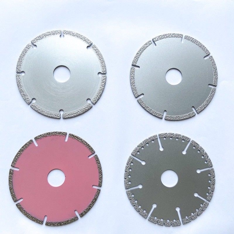 คุณภาพสูง 4.5 นิ้ว 115 × 1.4 / 2.4 × 6 × 9T × 22.23mmVacuum Brazed Diamond Grinding Disc