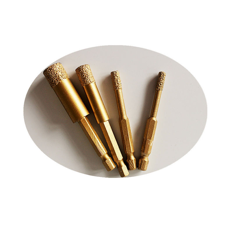 10 * 65 * 10 มม. ดอกสว่านแกนเพชรแห้งสำหรับกระเบื้อง Ganite Porcelain Marble Drill Bits คุณภาพสูงอายุการใช้งานยาวนาน