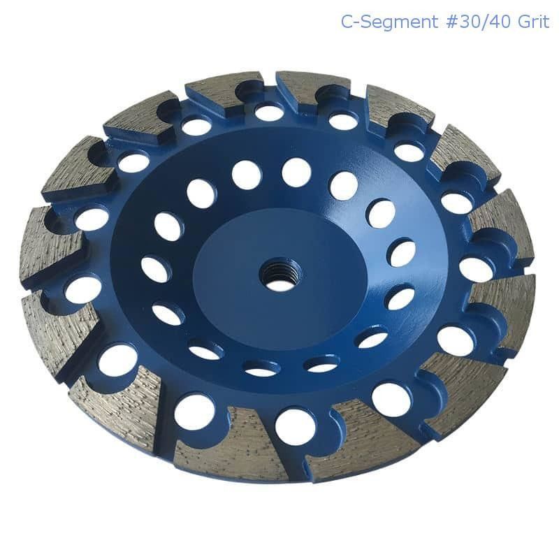 180mm Laser Welded Diamond Grinding Cup Wheel สำหรับคอนกรีต หิน วัสดุก่อสร้าง